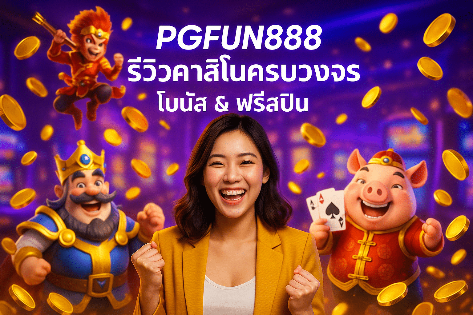 PGFUN888 รีวิวคาสิโนครบวงจร โบนัส & ฟรีสปิน